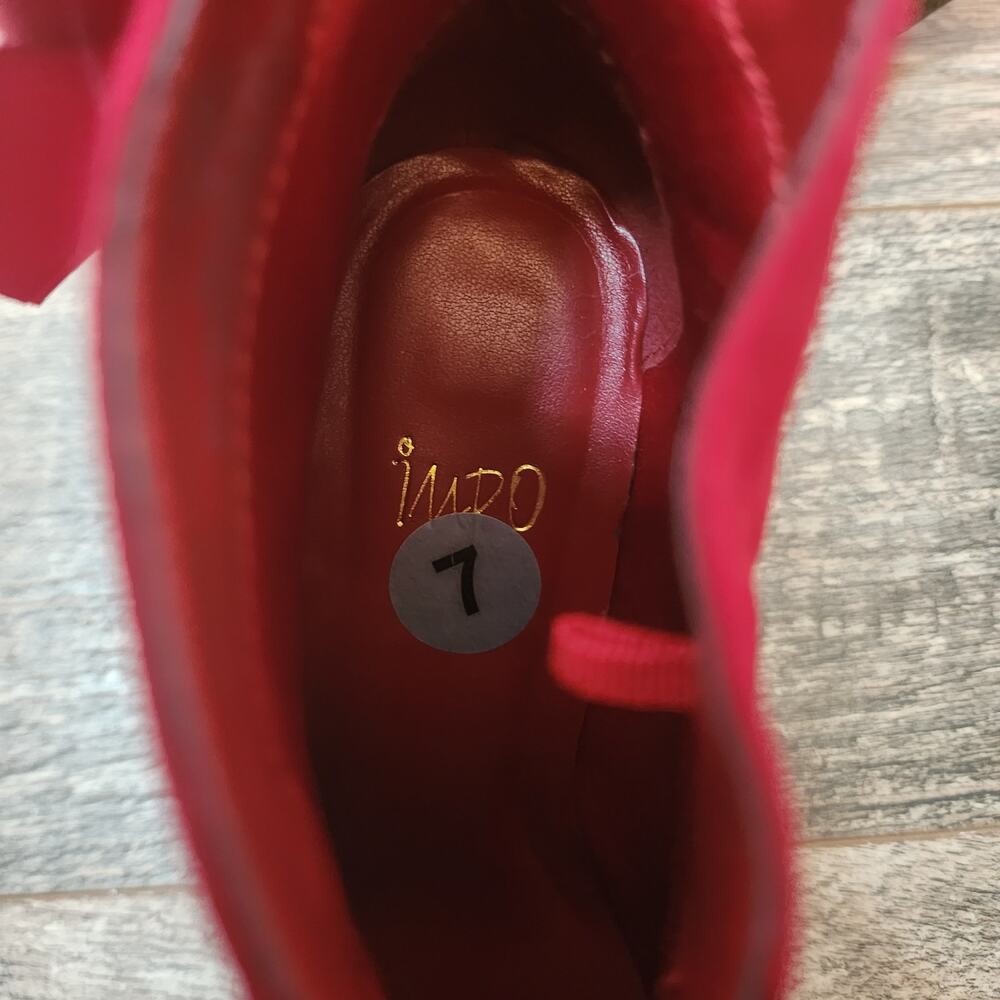 IMPO Tarra Women's Red High Heel Ankle Boots - Picture 6 of 8